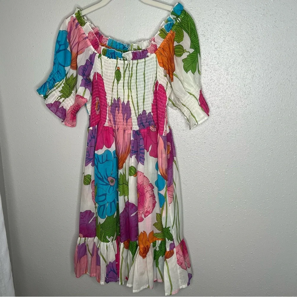 Mille Kiki Mini Dress in Sedgwick Floral Size Large New - Picture 2 of 9